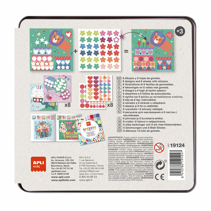 Set de Lucru Manual Apli Gomets Party Multicolor