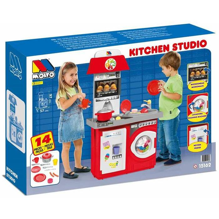 Bucătărie de Jucărie Moltó Kitchen Studio 14 Piese