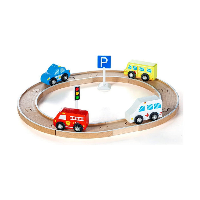 Set de Jucării cu Vehicule Moltó Tracks and Cars 16 Piese