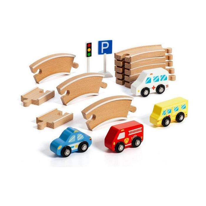 Set de Jucării cu Vehicule Moltó Tracks and Cars 16 Piese