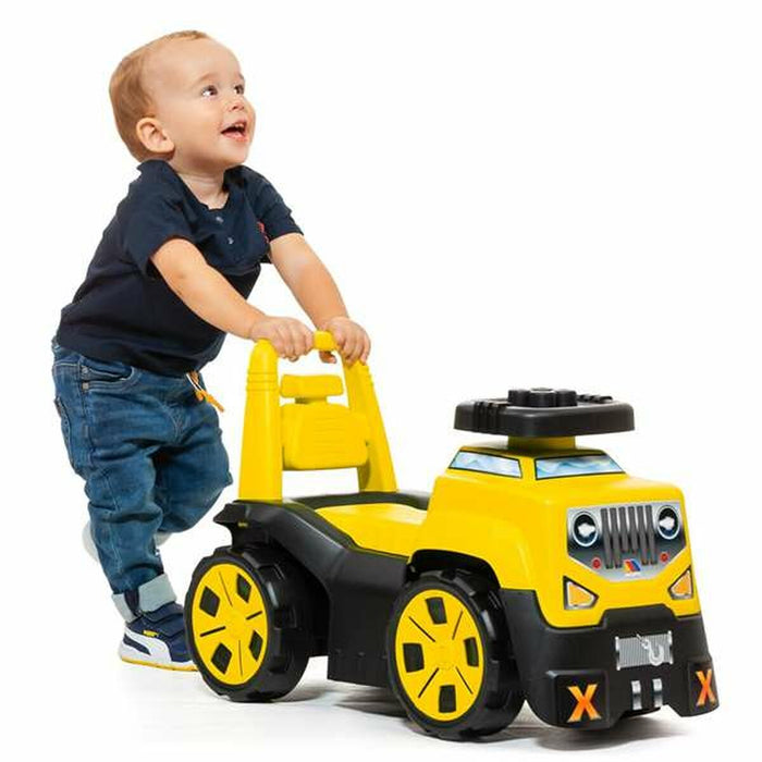 Mașină-Premergător Moltó 3x1 Wheels & Blocks Galben 89 cm 10 Piese