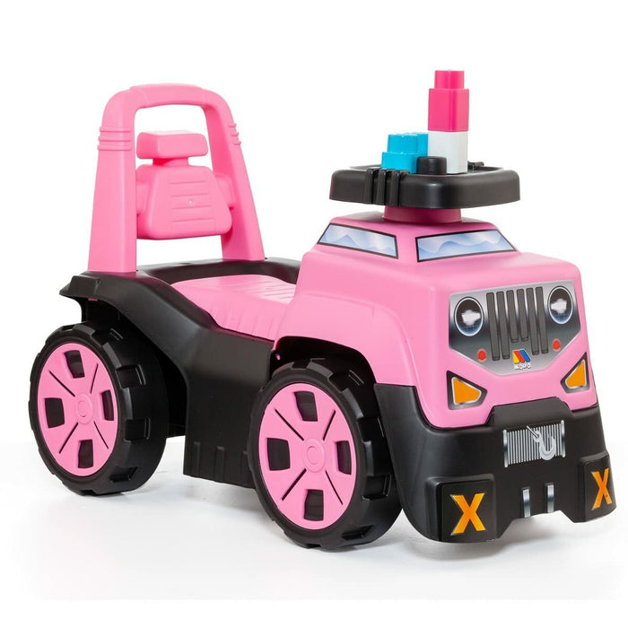 Mașină-Premergător Moltó 3x1 Wheels & Blocks 10 Piese 89 cm Roz
