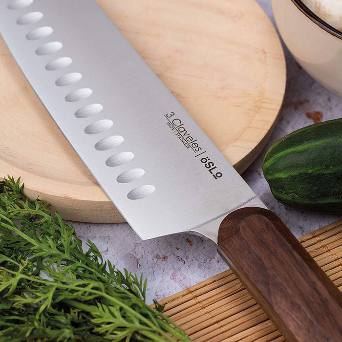 Cuțit Santoku 3 Claveles Oslo Oțel inoxidabil 17,5 cm