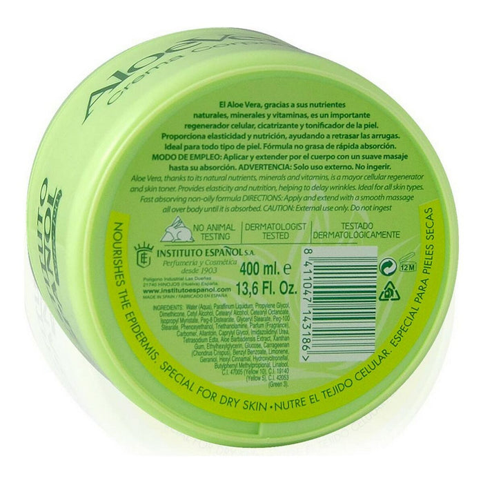 Cremă Corporală Hidratantă Aloe Vera Instituto Español 100320 400 ml (400 ml)