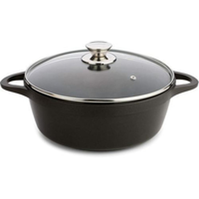 Caserolă Cu Capac Valira BLACK IND 24CM Ø 24 cm Negru Aluminiu