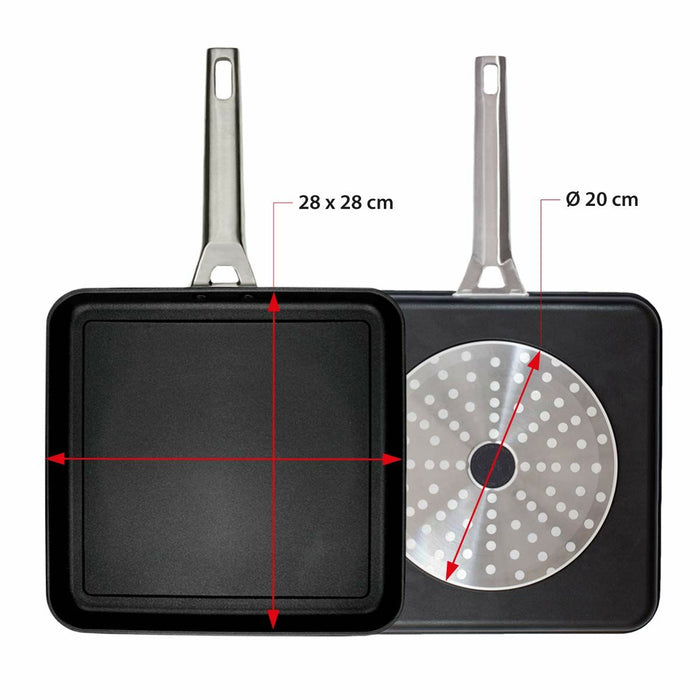 Tigaie Valira AIRE 23X23 Ø 23 cm Negru Metal Aluminiu