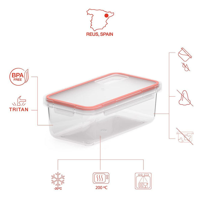 Recipient pentru conservarea alimentelor Valira 6090/50 Ermetic Transparent Plastic 750 ml