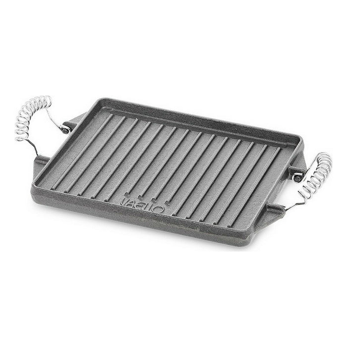 Placă Grătar Vaello Dreptunghiular Gri Fier turnat (27 x 21 cm)
