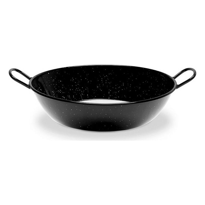 Tigaie adâncă cu mânere Vaello Negru Oțel emailat (Ø 28 cm)