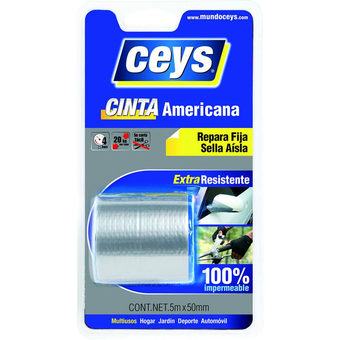 Bandă adezivă Ceys Argintiu (5 m x 50 mm)
