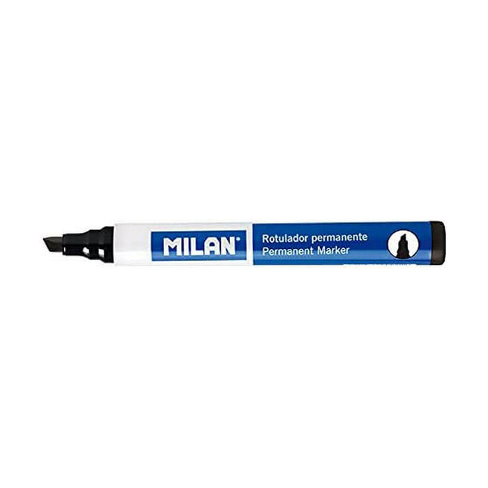 Marker permanent Milan 12 Unități Negru PVC