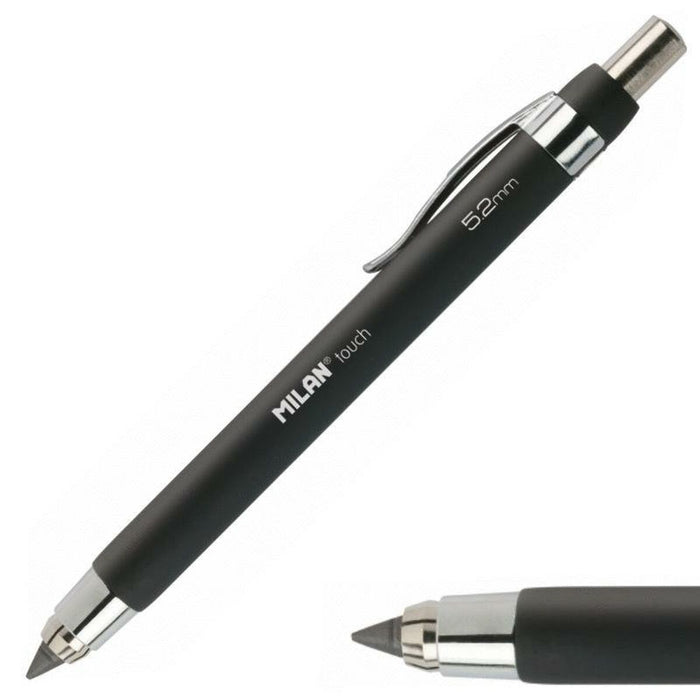 Creion mecanic Milan Touch Negru 5,2 mm (6 Unități)