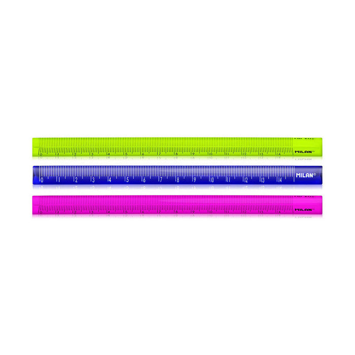 Riglă Milan Multicolor Triunghiular 60 Piese Flexibil/ă 15 cm