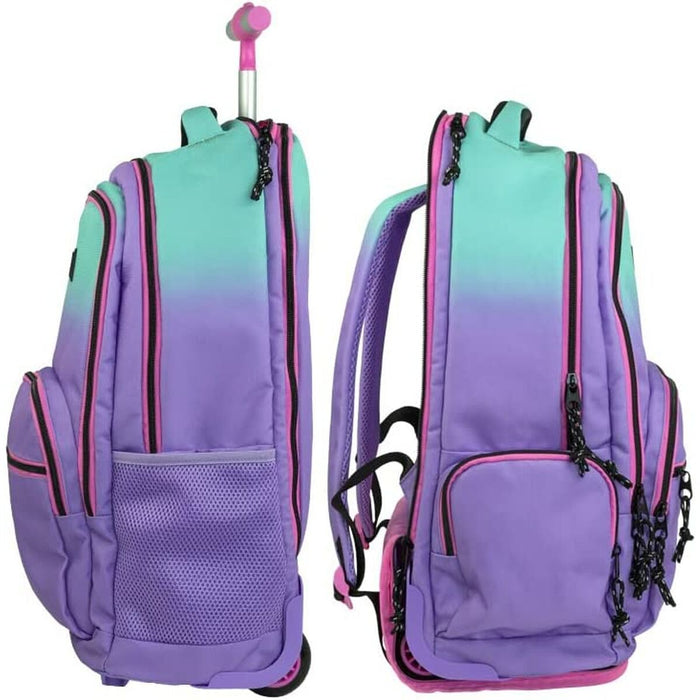 Ghiozdan cu Roți Milan Turquoise Liliachiu 52 x 34,5 x 23 cm