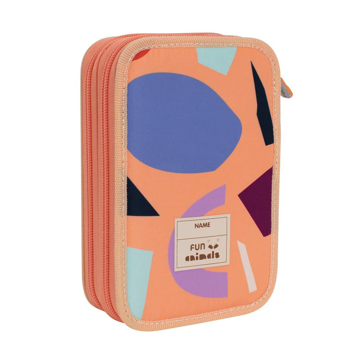 Creion dublu Milan Fun Animals Portocaliu 19,5 x 13 x 5 cm 36 Piese