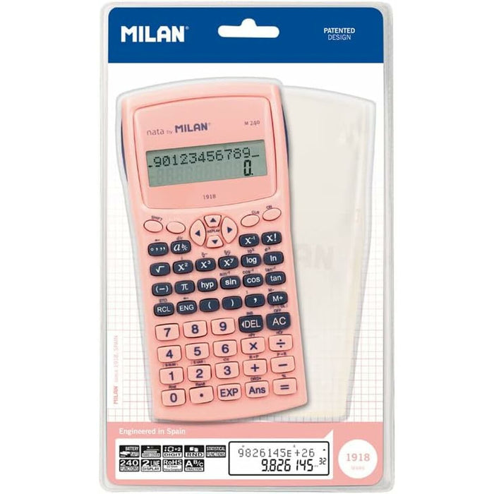 Calculator științific Milan Roz 16,7 x 8,4 x 1,9 cm