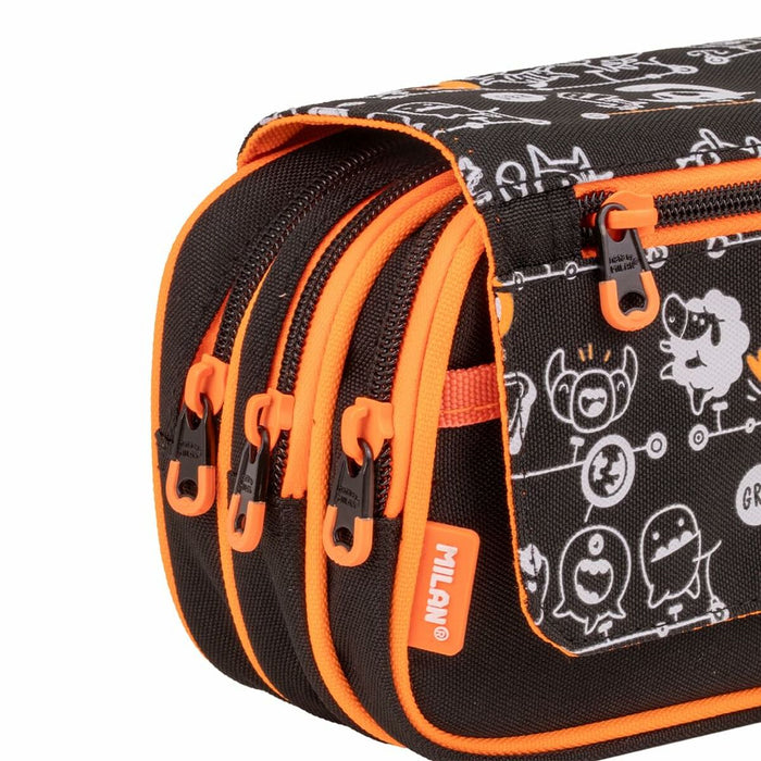 Penar Școlar Milan Tandem Negru 13 x 24 x 10 cm