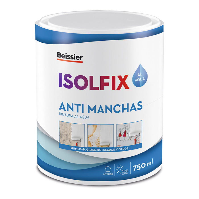 Vopsea acrilică Beissier 70249-012 Isolfix Rezistent la pete Alb 750 ml