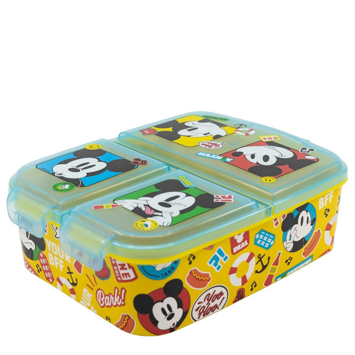 Cutie de Mâncare cu Compartimente Mickey Mouse Fun-Tastic 19,5 x 16,5 x 6,7 cm polipropilenă