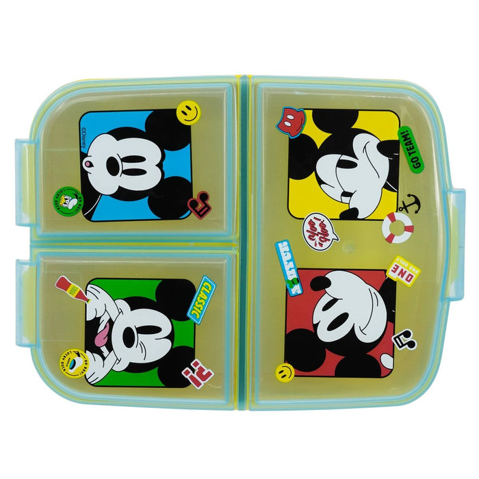 Cutie de Mâncare cu Compartimente Mickey Mouse Fun-Tastic 19,5 x 16,5 x 6,7 cm polipropilenă