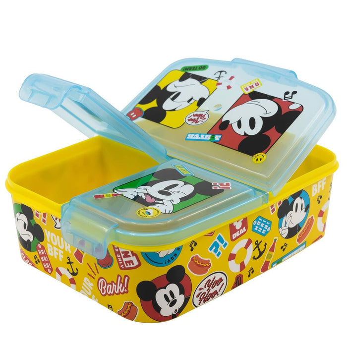 Cutie de Mâncare cu Compartimente Mickey Mouse Fun-Tastic 19,5 x 16,5 x 6,7 cm polipropilenă
