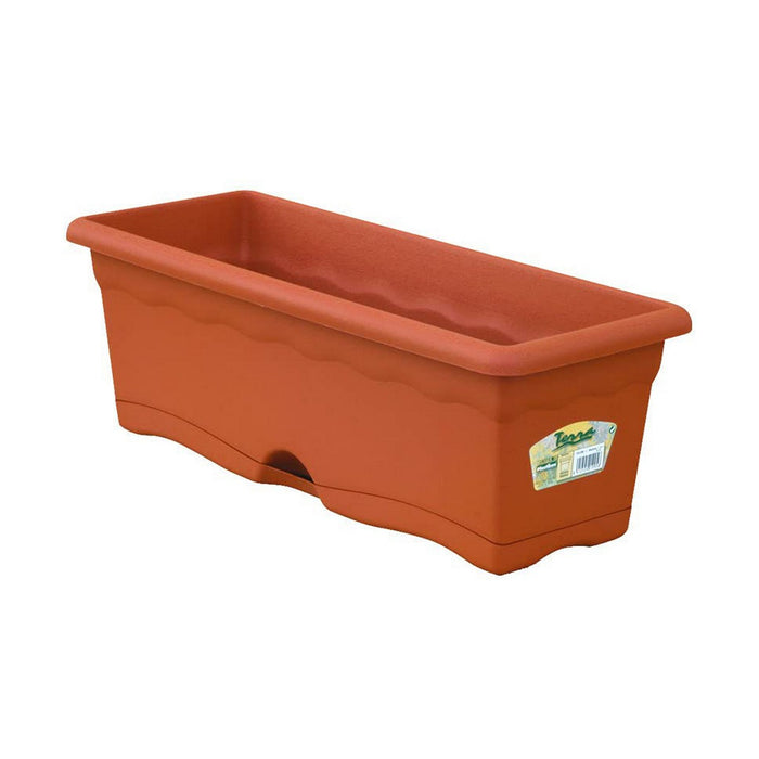 Ghiveci de grădină cu farfurie Plastiken Teracotă polipropilenă Plastic 60 x 20 cm