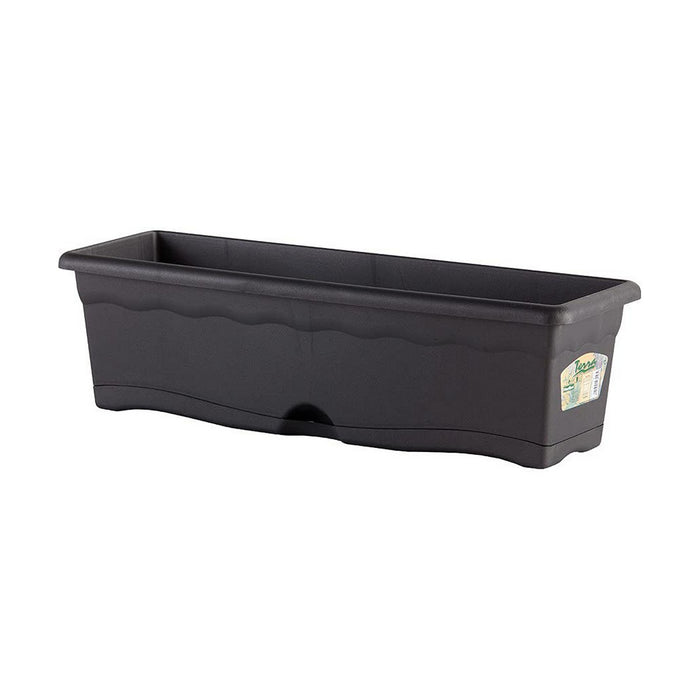 Ghiveci de grădină cu farfurie Plastiken Antracit polipropilenă 50 x 20 cm