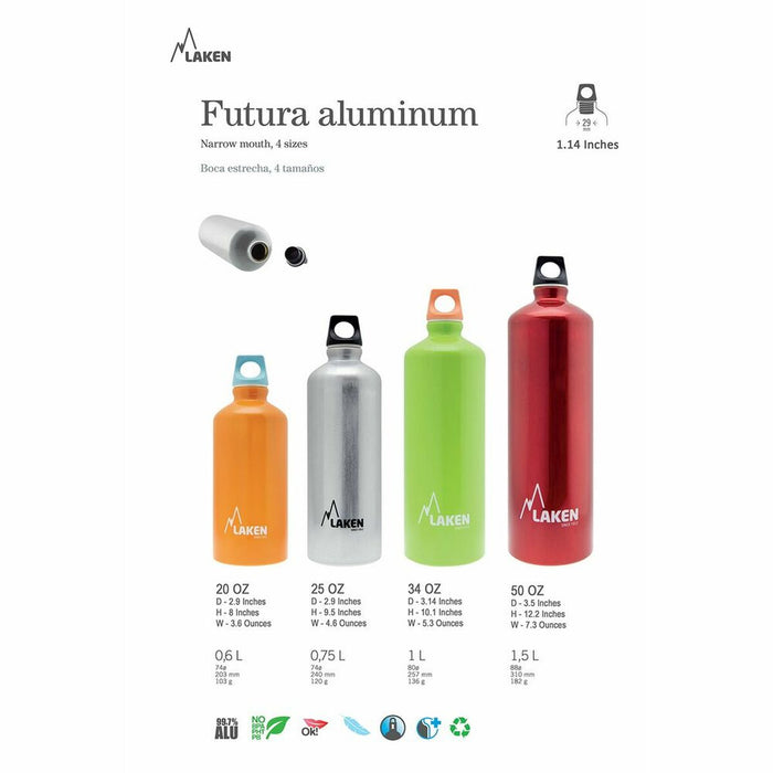 Sticlă de apă Laken Futura Gri Gri deschis (1 L)