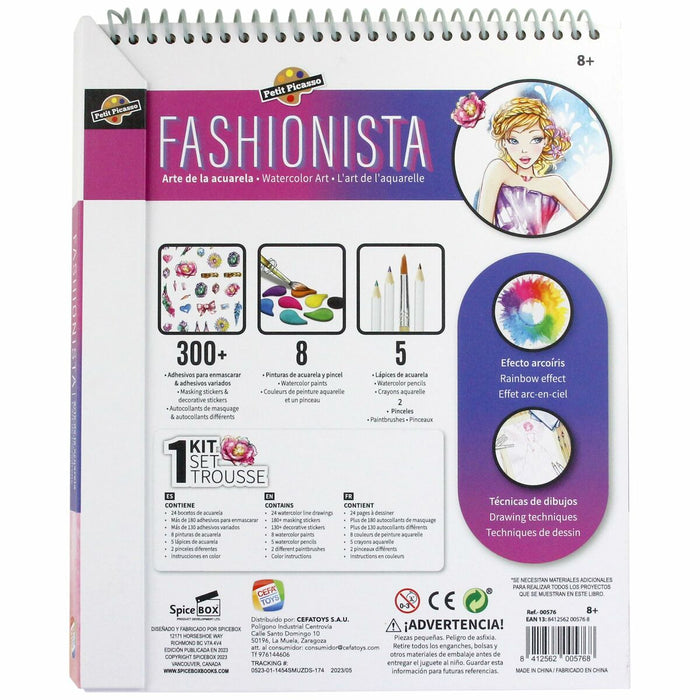Bloc cu Desene pentru Colorat Cefatoys Fashionista