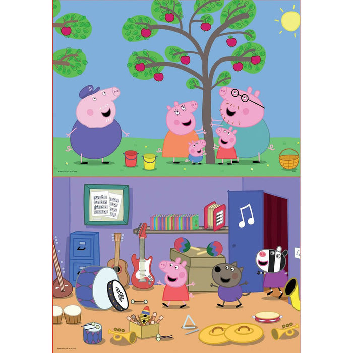 Set de 2 Puzzle-uri   Peppa Pig         48 Piese 28 x 20 cm