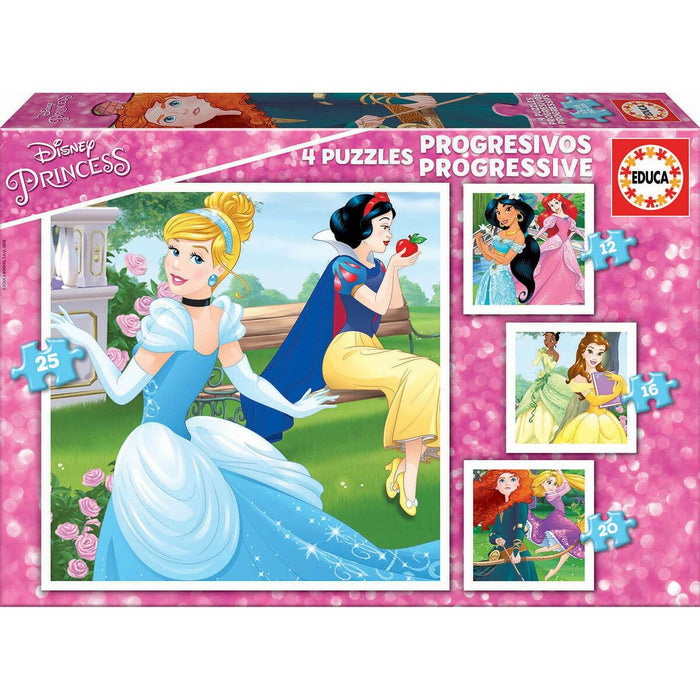 Set de 4 Puzzle-uri   Disney Princess Magical         16 x 16 cm