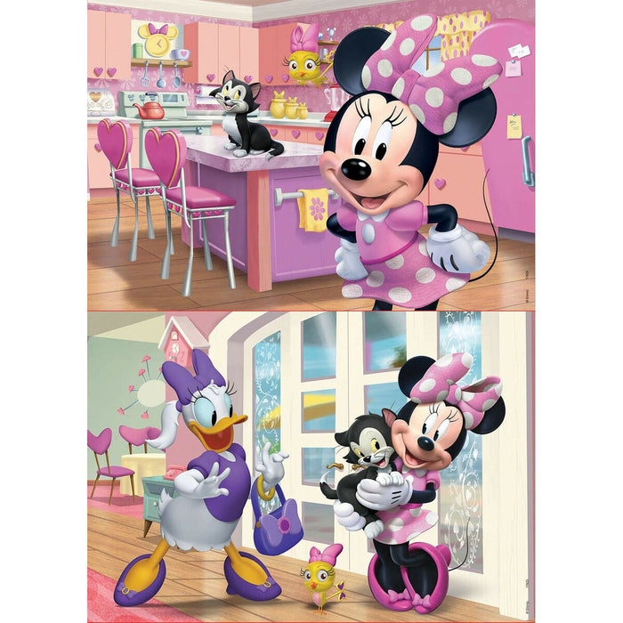 Set de 2 Puzzle-uri   Minnie Mouse Me Time         25 Piese 26 x 18 cm