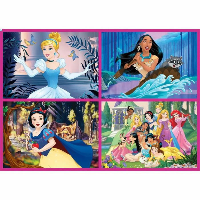Set de 4 Puzzle-uri Princesses Disney Educa 17637 380 Piese