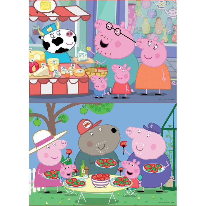 Set de 2 Puzzle-uri   Peppa Pig Cosy corner         25 Piese 26 x 18 cm