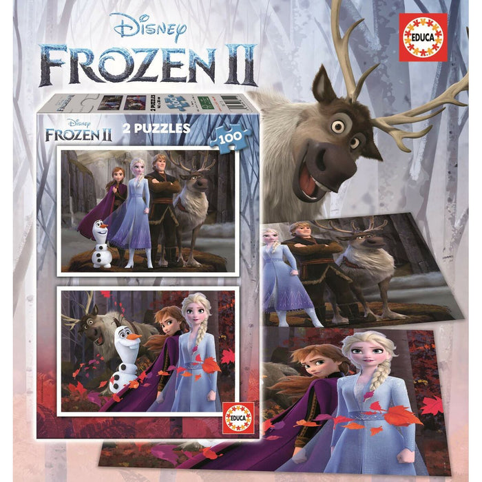 Set de 2 Puzzle-uri   Frozen Believe         100 Piese 40 x 28 cm