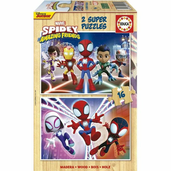Set de 2 Puzzle-uri Spidey & His Amazing Friends 16 Piese Duo