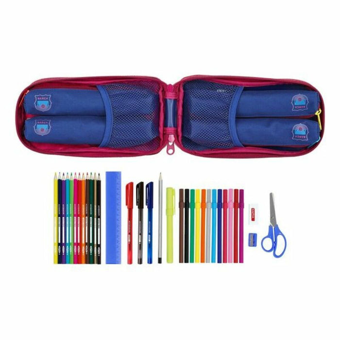 Cutie pentru creioane F.C. Barcelona 12 x 23 x 5 cm (33 Piese)