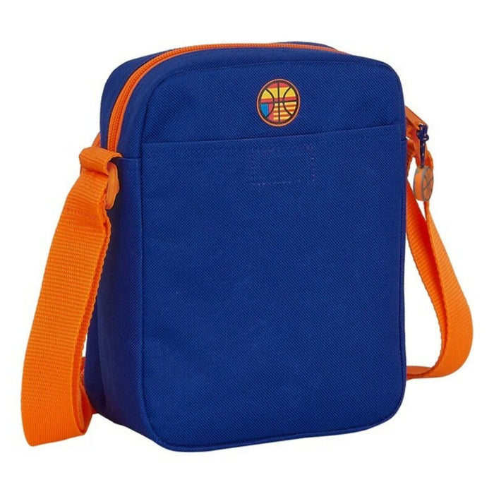 Geantă de Umăr Valencia Basket Albastru Portocaliu (16 x 22 x 6 cm)
