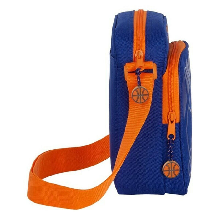 Geantă de Umăr Valencia Basket Albastru Portocaliu (16 x 22 x 6 cm)