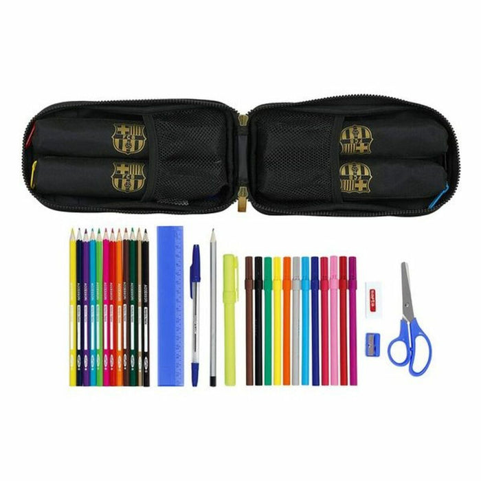 Cutie pentru creioane F.C. Barcelona M747 Negru 12 x 23 x 5 cm (33 Piese)