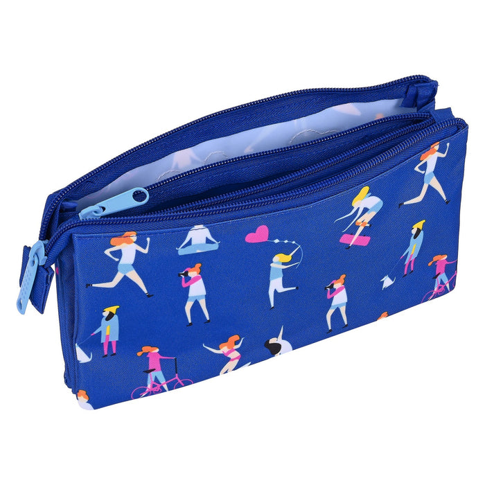 Penar triplu Go Girls BlackFit8 ‎842140744 Albastru (22 x 12 x 3 cm)