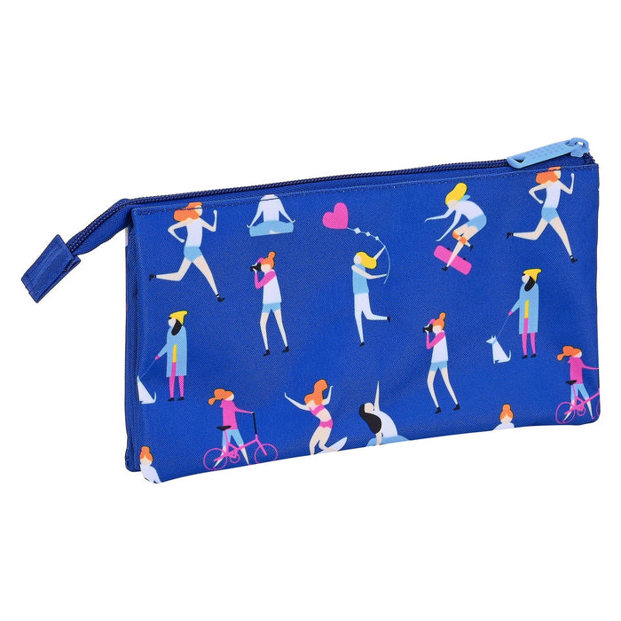 Penar triplu Go Girls BlackFit8 ‎842140744 Albastru (22 x 12 x 3 cm)
