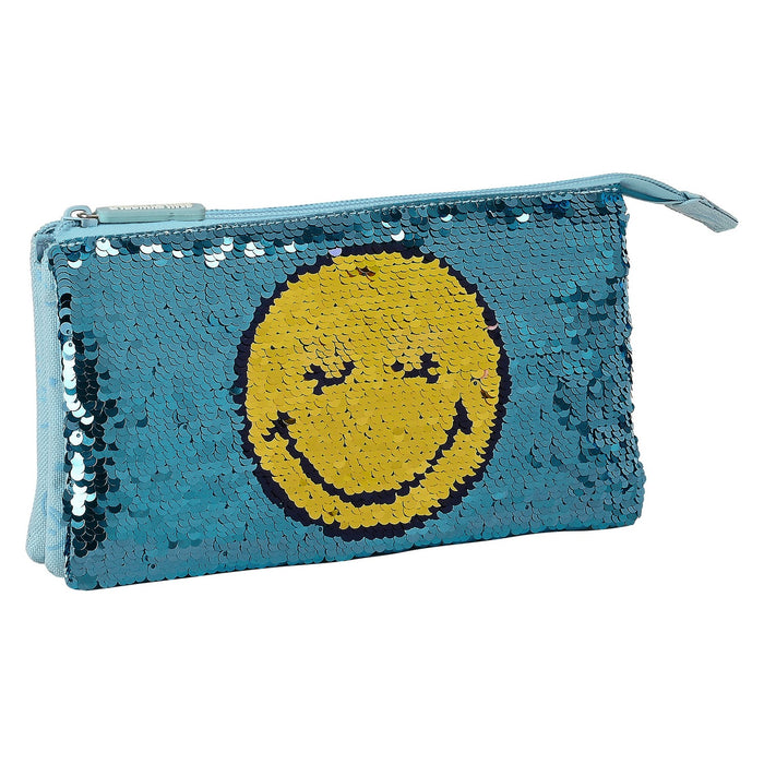 Penar triplu Little Dreamer Smiley M744 Albastru deschis (22 x 12 x 3 cm)