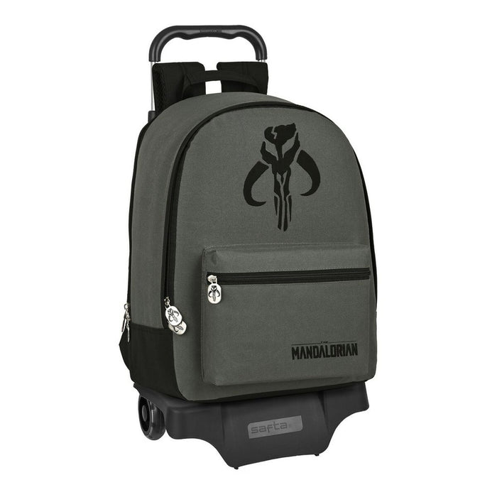 Ghiozdan cu Roți The Mandalorian 632158313 Negru Gri (32 x 43 x 14 cm)