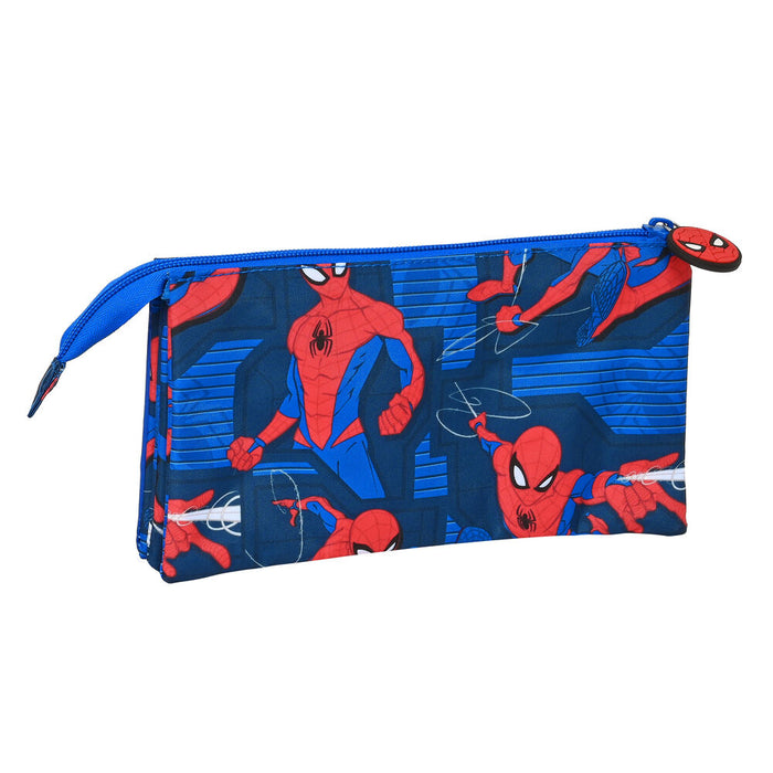 Penar Școlar Spiderman Great power 22 x 12 x 3 cm Albastru Roșu