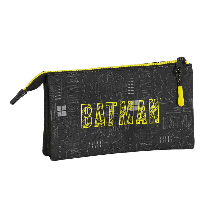 Penar triplu Batman Comix Negru Galben (22 x 12 x 3 cm)