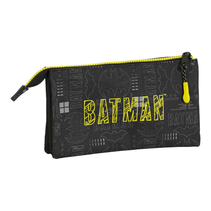 Penar triplu Batman Comix Negru Galben (22 x 12 x 3 cm)