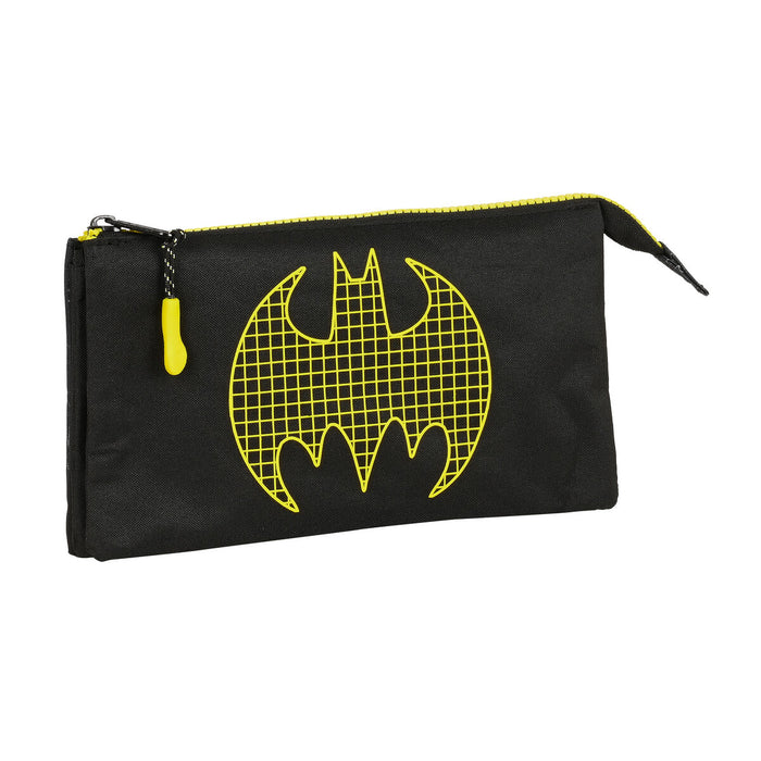 Penar triplu Batman Comix Negru Galben (22 x 12 x 3 cm)