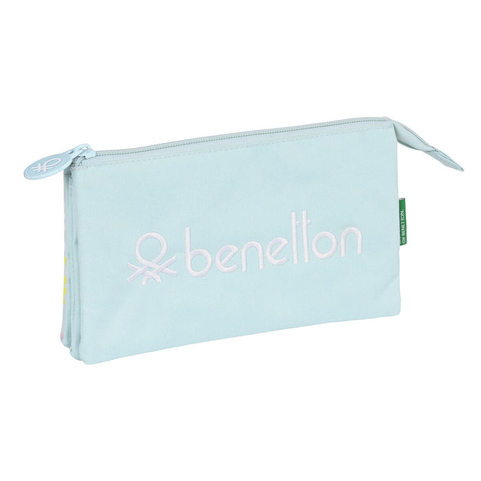 Penar triplu Benetton Fantasy Albastru celest (22 x 12 x 3 cm)