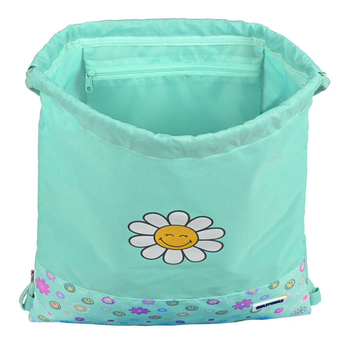 Geantă Rucsac cu Bretele Smiley Summer fun Turquoise (35 x 40 x 1 cm)